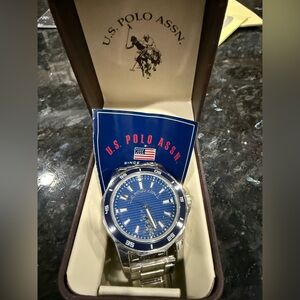U.S. Polo Assn. Blue and Silver Men's Watch